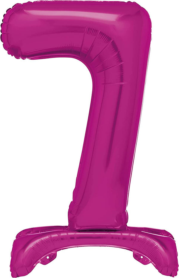 Giant Pink Number Balloon - 76cm Hot Pink Foil Decoration